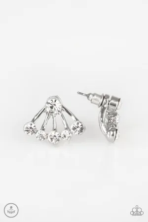 Paparazzi Earring ~ Jeweled Jubilee - White