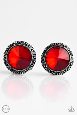 Paparazzi Earring ~ Money Makes The World Go Round - Red