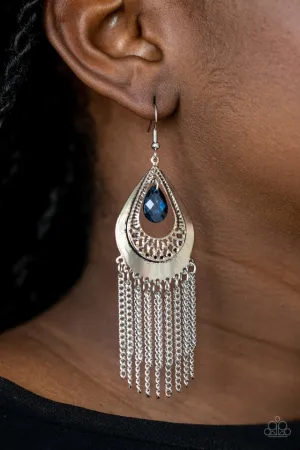 Paparazzi Earring ~ Scattered Storms - Blue