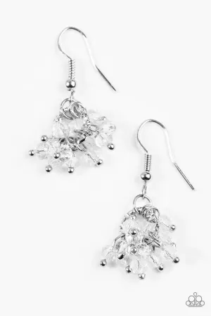 Paparazzi Earring ~ Spark and Shimmer - White