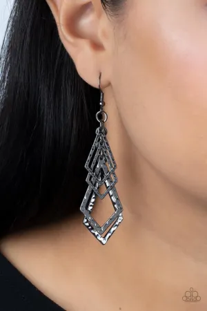 Paparazzi Earring ~ Totally TERRA-ific - Black