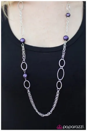 Paparazzi Necklace ~ Celebrity Gossip - Purple