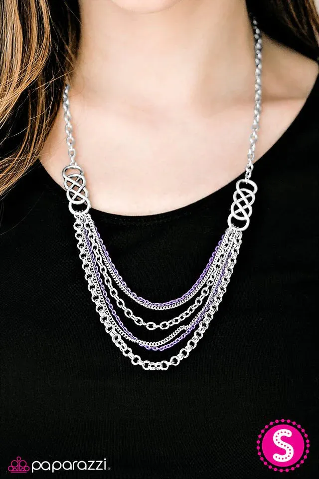 Paparazzi Necklace ~ Infinite Color - Purple