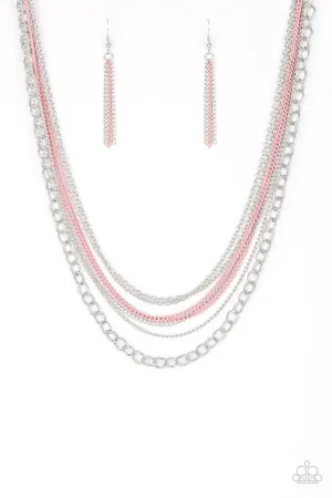 Paparazzi Necklace ~ Intensely Industrial - Pink