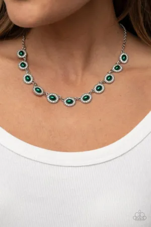 Paparazzi Necklace ~ Modest Masterpiece - Green