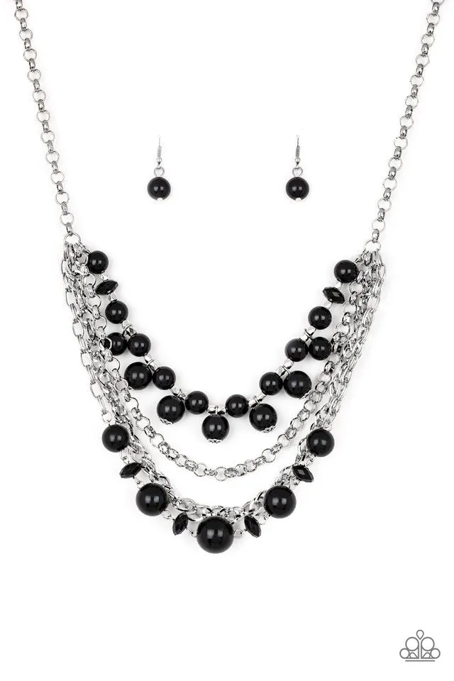 Paparazzi Necklace ~ Rockin Rockette - Black