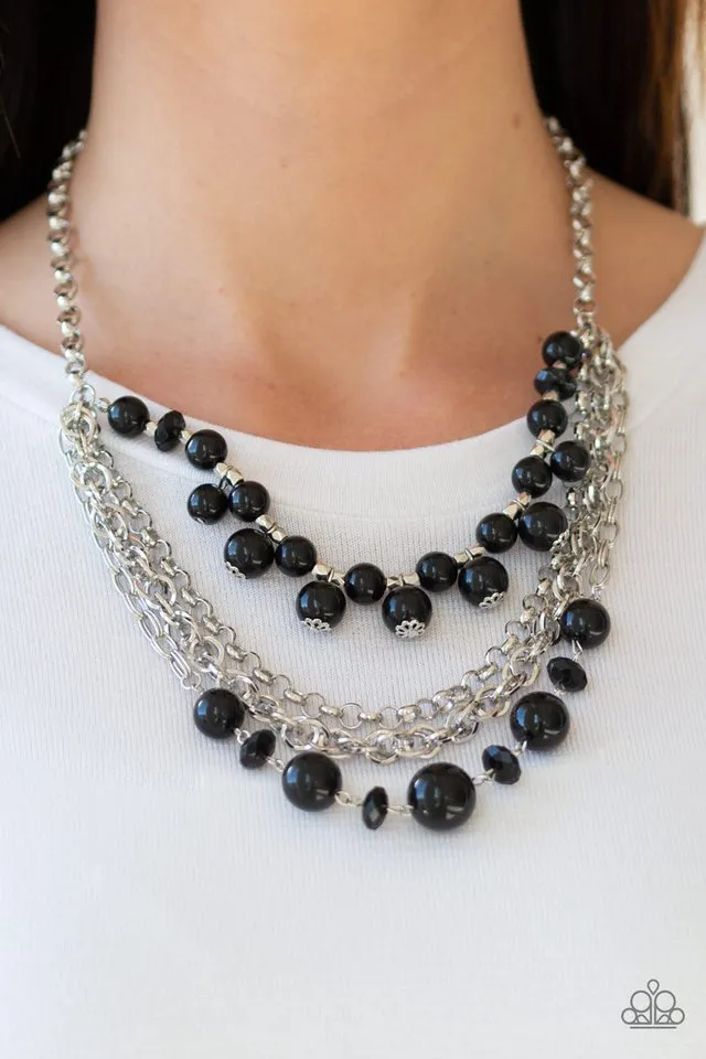 Paparazzi Necklace ~ Rockin Rockette - Black