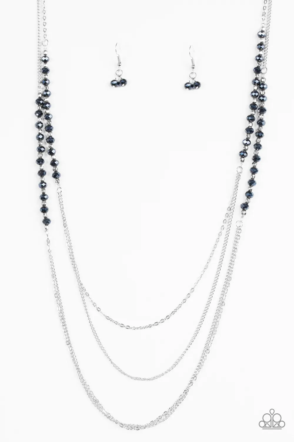 Paparazzi Necklace ~ Shimmer Showdown - Blue