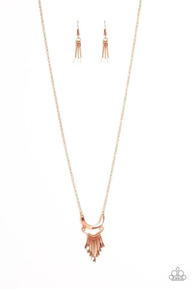 Paparazzi Necklace ~ Trendsetting Trinket - Copper