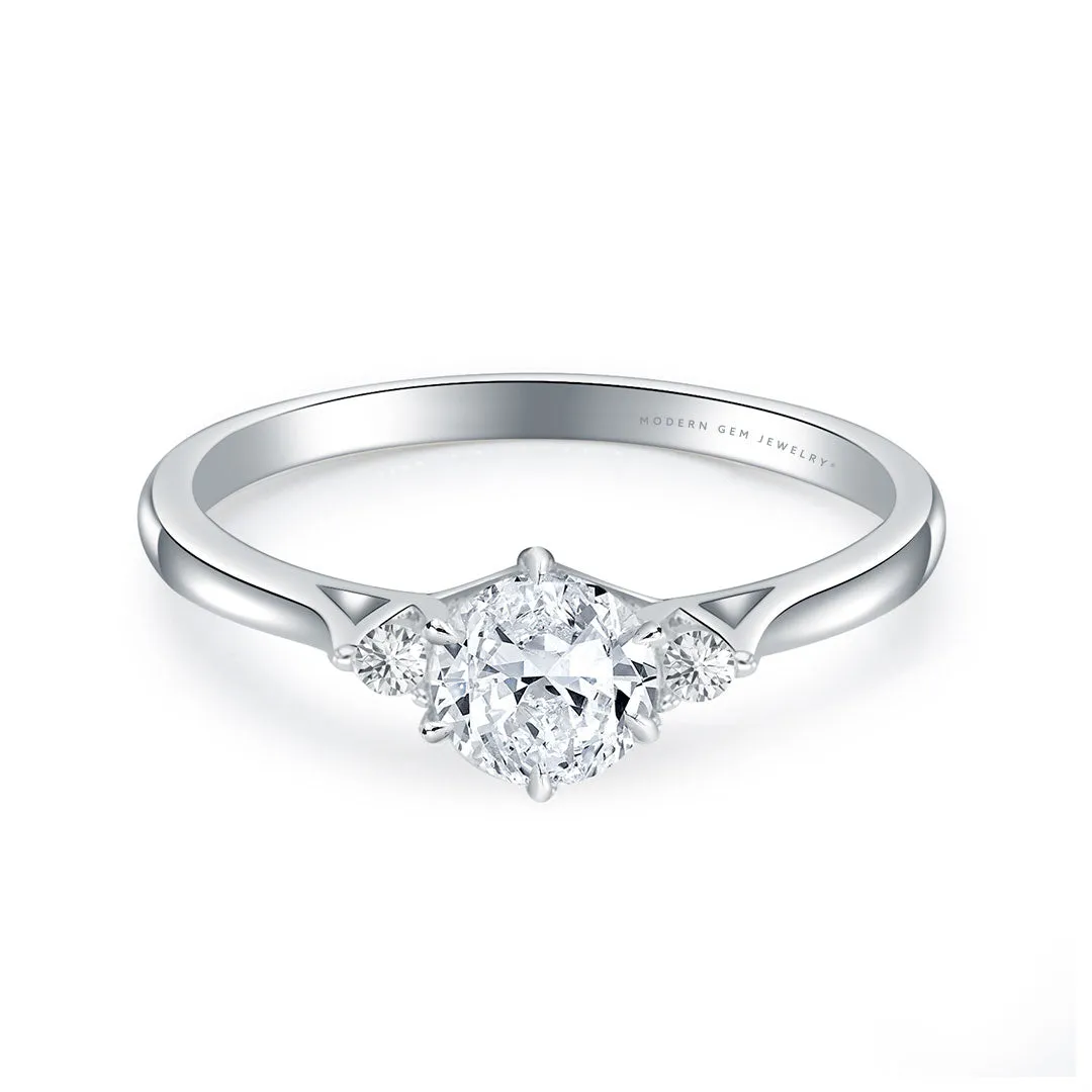 Paulina • Three Stone Diamond Engagement Ring