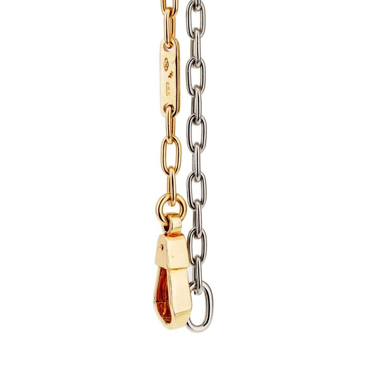 Pomellato Chain Link Two Tone Gold Necklace