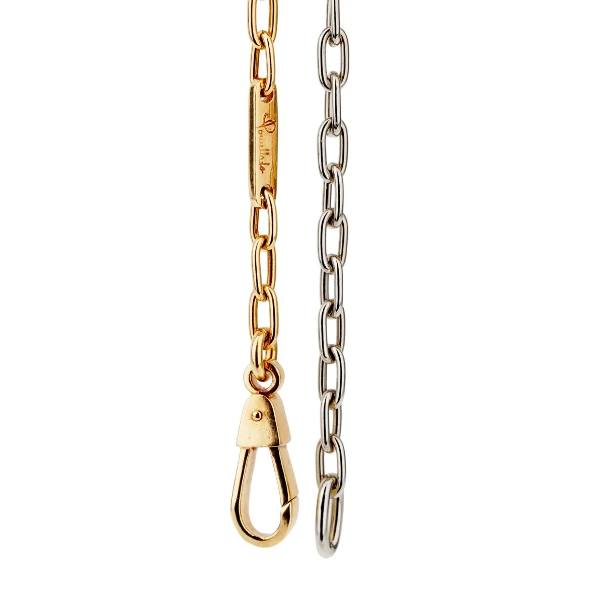 Pomellato Chain Link Two Tone Gold Necklace