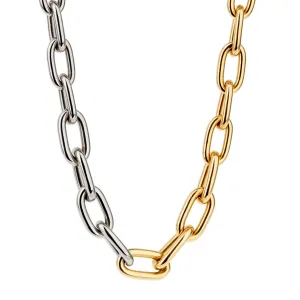 Pomellato Chain Link Two Tone Gold Necklace