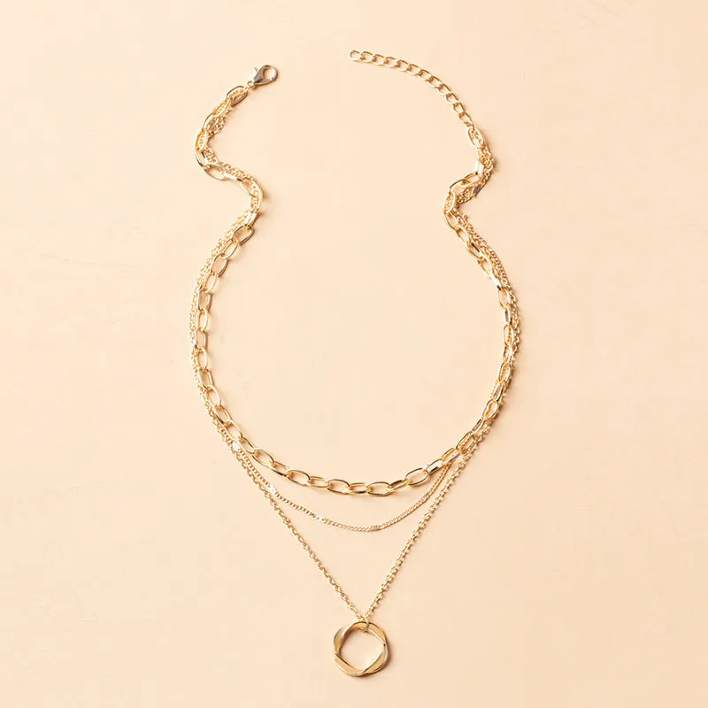 Regular Circle Pendant Fashion Necklace Street Shooting Trendy People