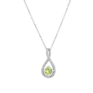 Silver Limitless Peridot & Diamond Necklace