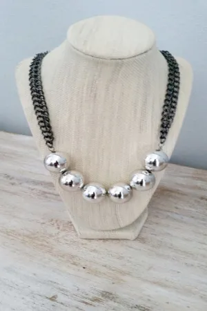 Silver Pearled Necklace