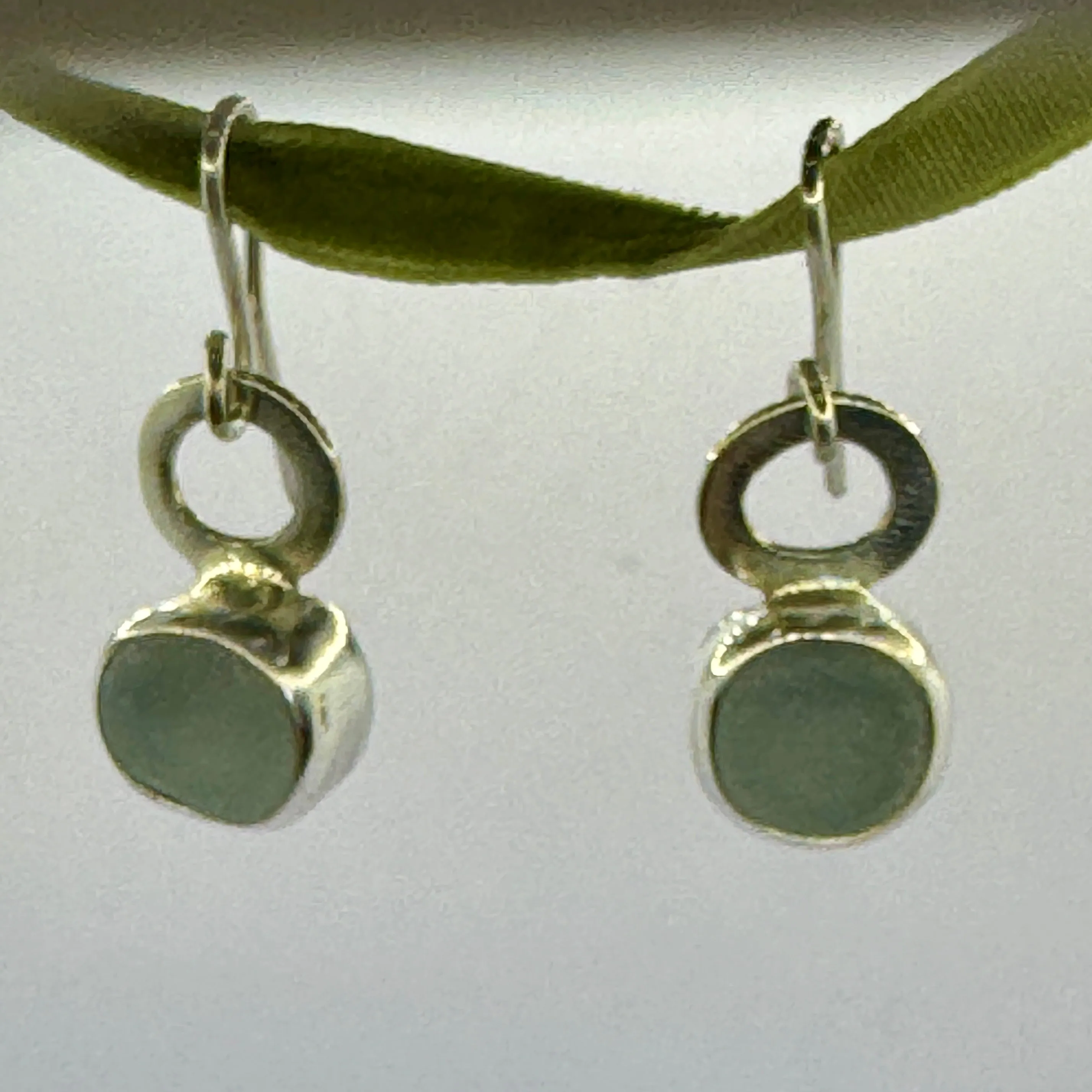 Small sea glass hook earrings