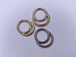 Solid 14kt "Stacked" Seam Ring, popular!!!