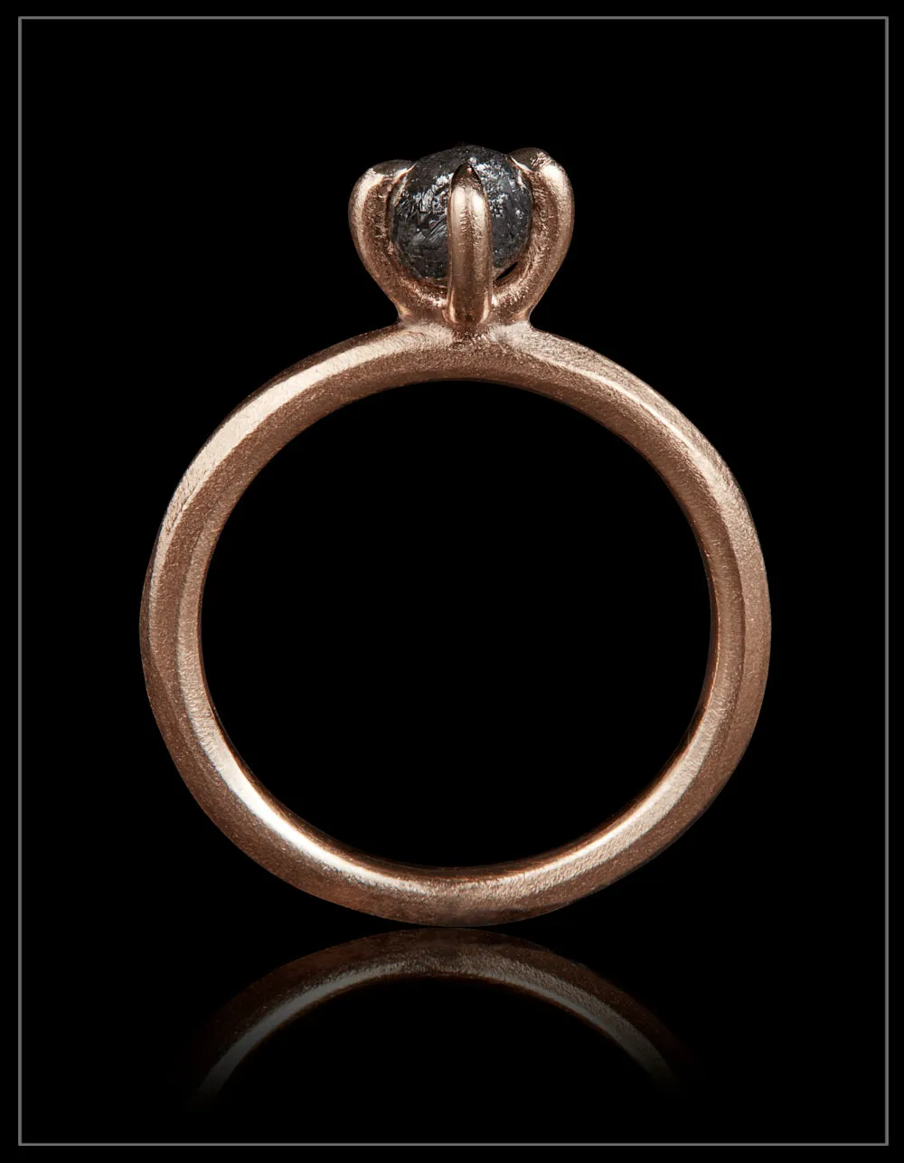 South African Rough Beauty in Rose Gold Ring – 0.97 ct.