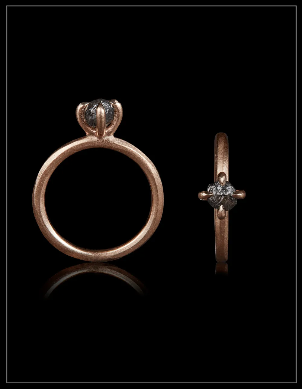 South African Rough Beauty in Rose Gold Ring – 0.97 ct.