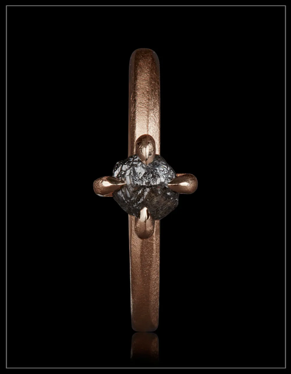 South African Rough Beauty in Rose Gold Ring – 0.97 ct.