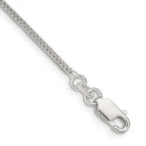 Sterling Silver 1.25mm Diamond-cut Round Franco Chain Bracelet