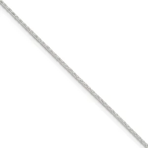 Sterling Silver 1.25mm Diamond-cut Round Spiga Chain Bracelet