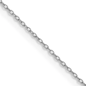 Sterling Silver 1mm Rhodium-plated Cable Chain Necklace