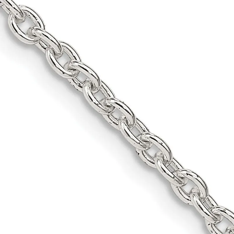 Sterling Silver 2.75mm Cable Chain Necklace