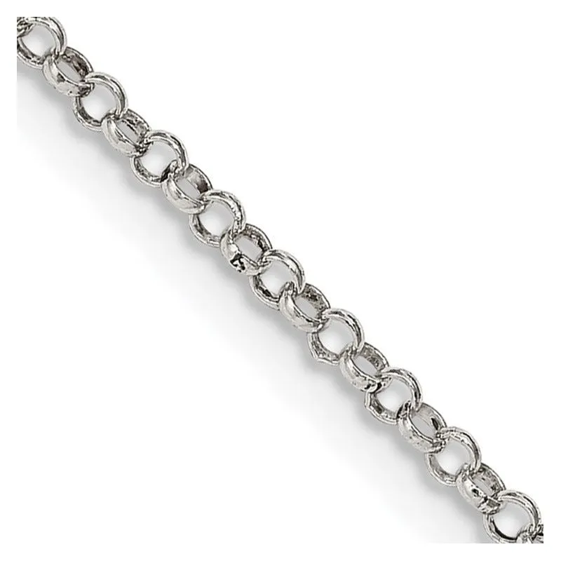 Sterling Silver 2mm Rolo Chain Necklace