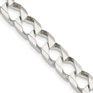 Sterling Silver 6.75mm Flat Open Curb Chain Necklace