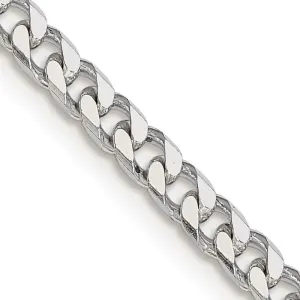 Sterling Silver Polished 3.5mm Curb Chain Necklace