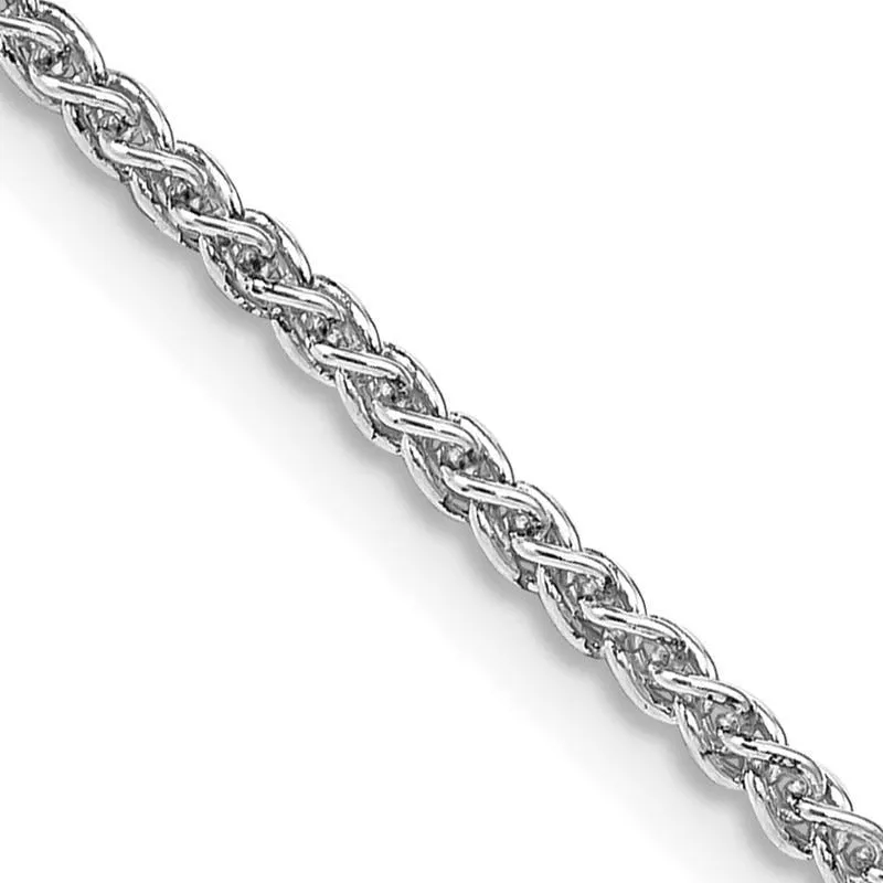 Sterling Silver Rhodium-plated 1.75mm Round Spiga Chain Necklace