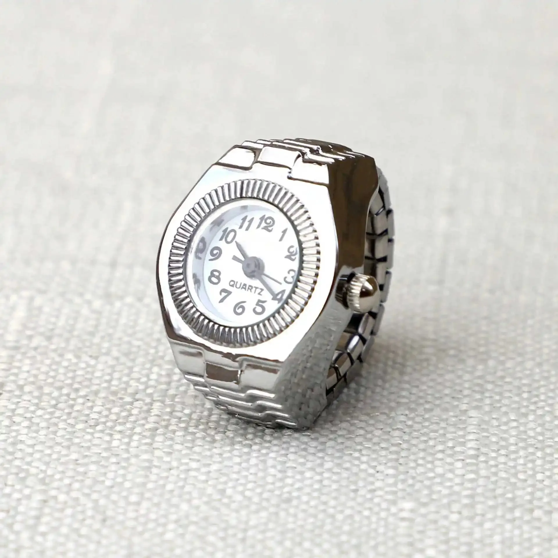 Timeless Watch Ring | White and Silver