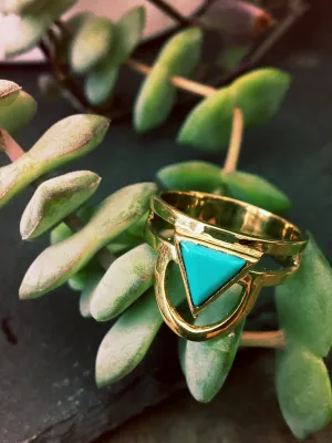 Tonje Prism Ring - Turquoise