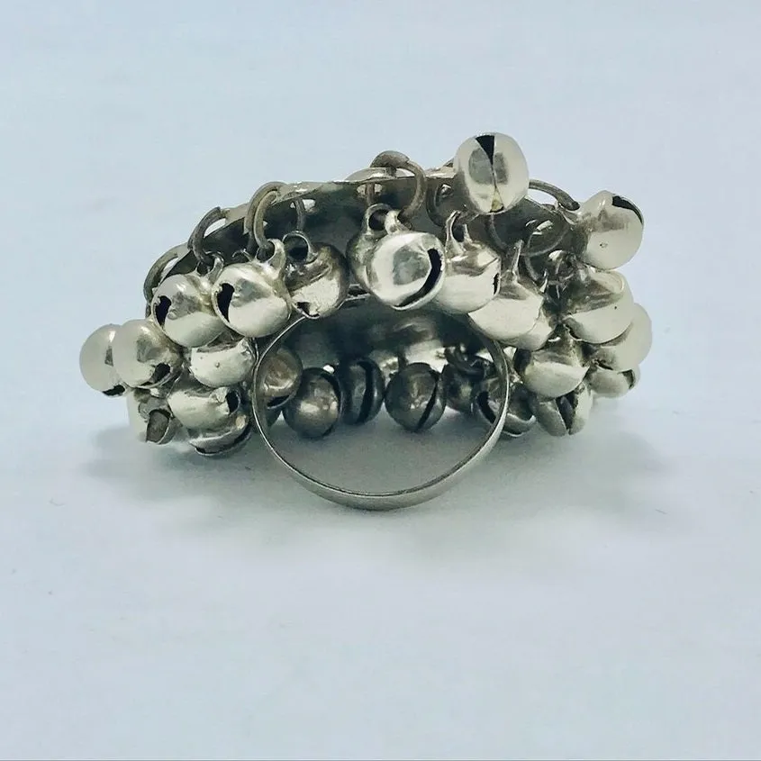 Vintage Silver Kuchi Bells Ring